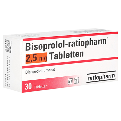 Bisoprolol-ratiopharm 2,5mg 30 Stck N1