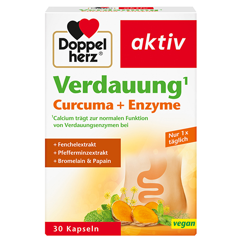 DOPPELHERZ Verdauung Curcuma+Enzyme Kapseln 30 Stck