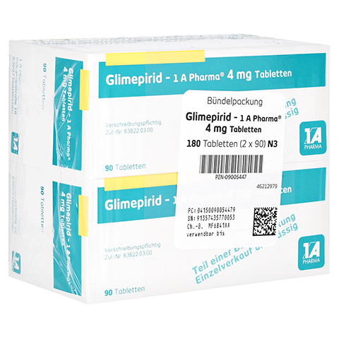 Glimepirid-1A Pharma 4mg 180 Stck N3