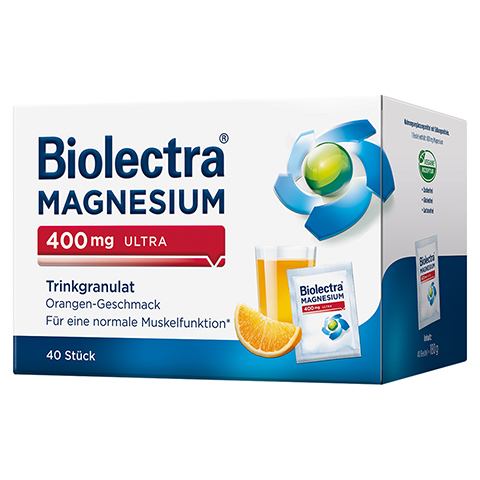 Biolectra Magnesium 400 mg ultra Trinkgranulat Orange 40 Stck