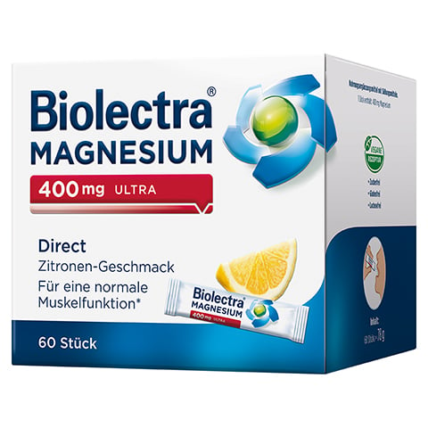 BIOLECTRA Magnesium 400 mg ultra Direct Zitrone 60 Stck