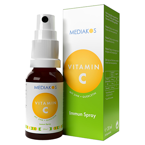 VITAMIN C+ZINK+Quercetin Mediakos Immun Spray 20 Milliliter
