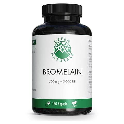 GREEN NATURALS Bromelain 500 mg vegan mit 5000 FIP 150 Stck