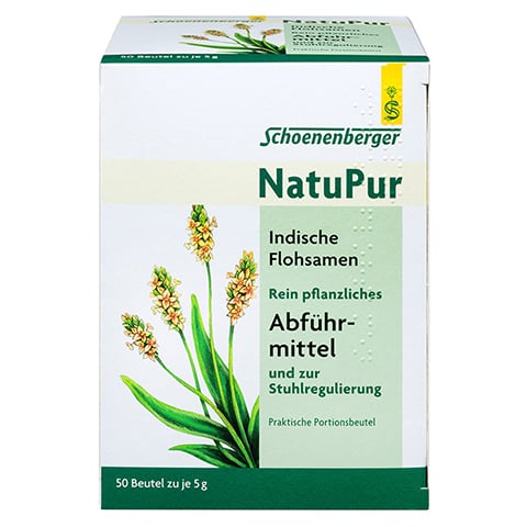 NatuPur Indische Flohsamen Abführmittel & bei Reizdarm 50x5 Gramm
