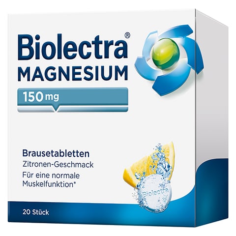 BIOLECTRA Magnesium 150 mg Zitrone Brausetabletten 20 Stck