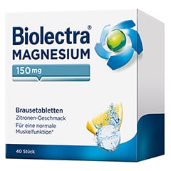BIOLECTRA Magnesium 150 mg Zitrone Brausetabletten 40 Stck