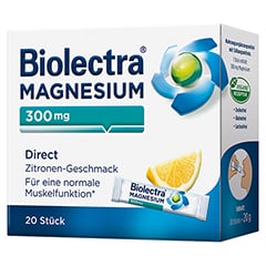BIOLECTRA Magnesium 300 mg Direct Zitrone Sticks 20 Stck