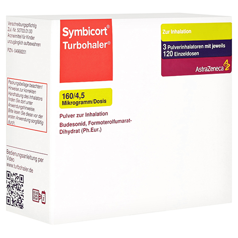 Symbicort Turbohaler 160/4,5Mikrogramm/Dosis 120ED 3 Stck N3