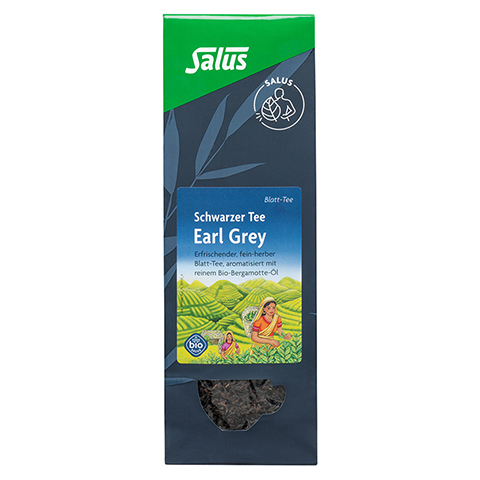 EARL Grey schwarzer Tee Blatt-Tee Bio Salus 75 Gramm