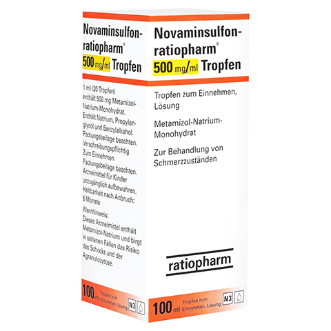 Novaminsulfon-ratiopharm 500mg/ml 100 Milliliter N3
