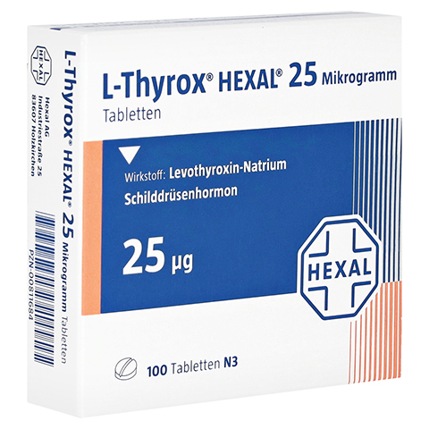 L-Thyrox HEXAL 25 Mikrogramm 100 Stck N3