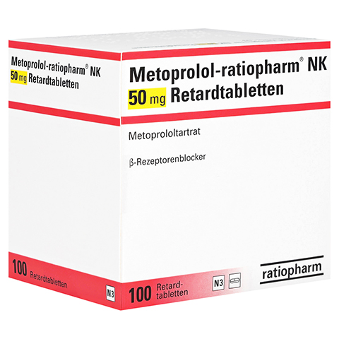 Metoprolol-ratiopharm NK 50mg 100 Stck N3