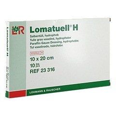 LOMATUELL H Salbentll 10x20 cm steril