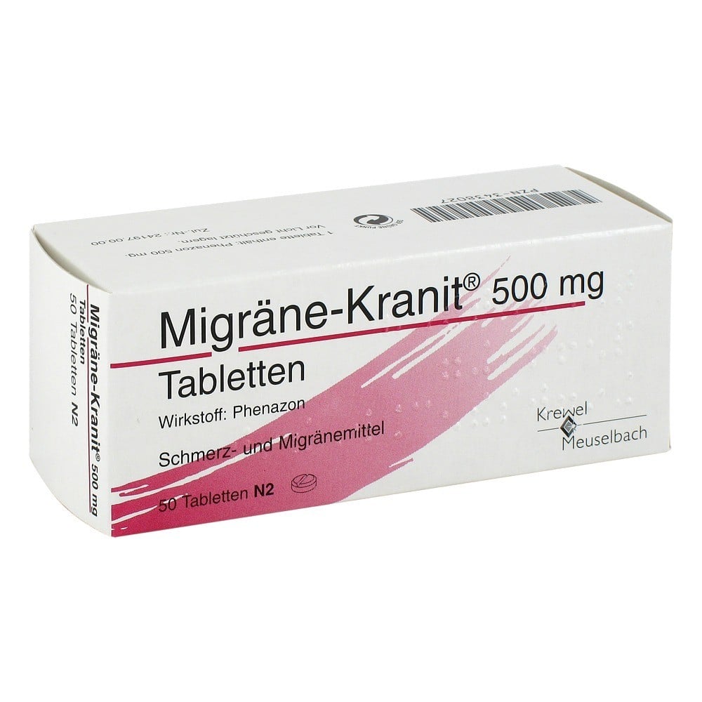 Migräne-Kranit 500mg Tabletten 50 Stück