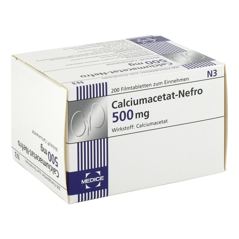 CALCIUMACETAT NEFRO 500 mg Filmtabletten.