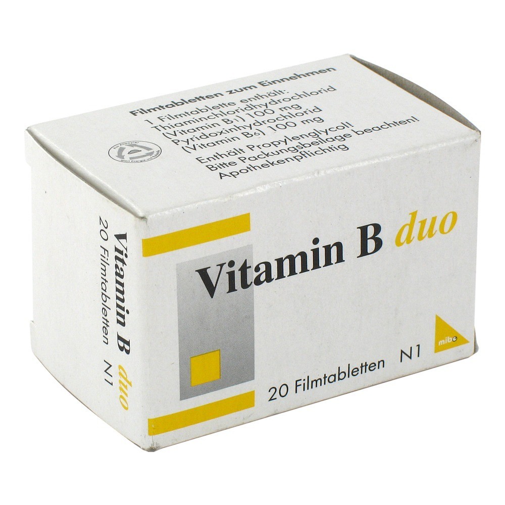 Vitamin B duo 100mg/100mg Filmtabletten 20 Stück