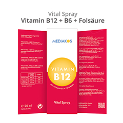 VITAMIN B12+B6+Folsure Mediakos Vital Spray 20 Milliliter - Info 1