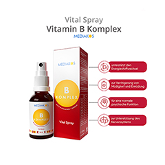 VITAMIN B KOMPLEX Mediakos Vital Spray vegan 50 Milliliter - Info 2
