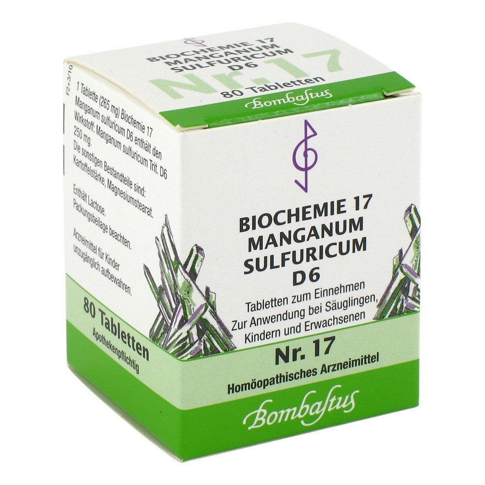 BIOCHEMIE 17 Manganum sulfuricum D 6 Tabletten 80 Stück