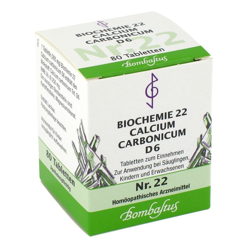 BIOCHEMIE 22 Calcium carbonicum D 6 Tabletten 80 Stück