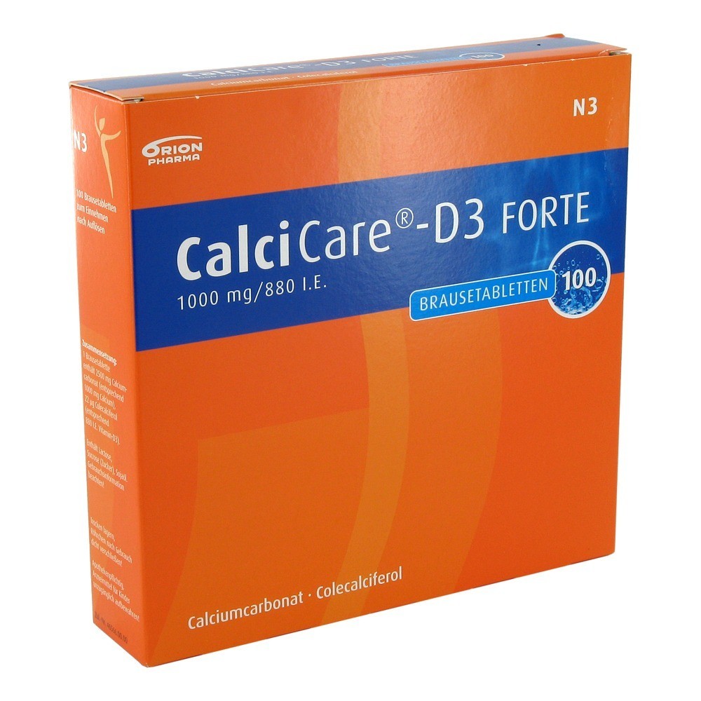 CalciCare-D3 FORTE 1000mg/880 I.E. Brausetabletten 100 Stück