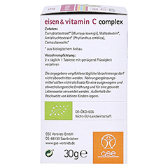 Eisen & Vitamin C complex Bio Tabletten 60 Stück - Linke Seite