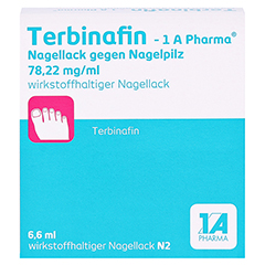 Terbinafin-1A Pharma Nagellack gegen Nagelpilz 78,22mg/ml 6.6 Milliliter N2 - Vorderseite