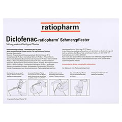 Diclofenac-ratiopharm Schmerzpflaster 140mg 10 Stück N2 - Rückseite