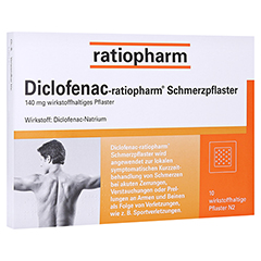 Diclofenac-ratiopharm Schmerzpflaster 140mg 10 Stück N2