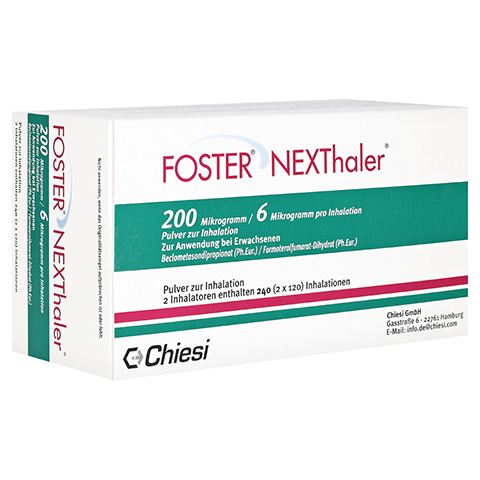 FOSTER NEXThaler 200/6 g 120 ED Inhalationspulver 2 Stck N3
