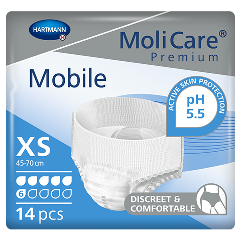 MOLICARE Premium Mobile 6 Tropfen Gr.XS 14 Stck