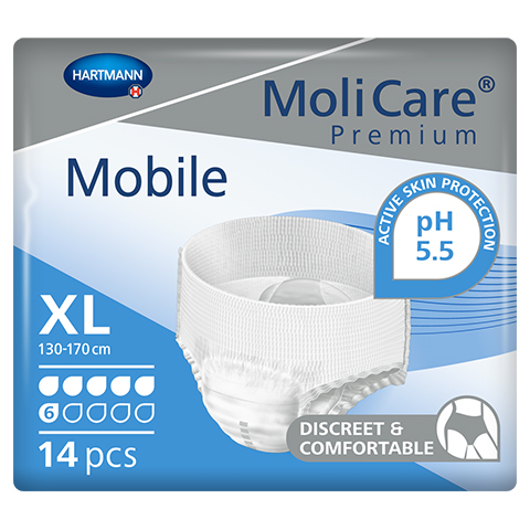 MOLICARE Premium Mobile 6 Tropfen Gr.XL 14 Stck