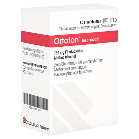ORTOTON Recordati 750 mg Filmtabletten 50 Stck N2