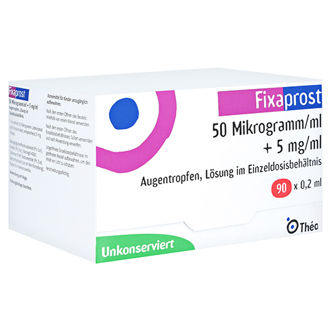 Fixaprost 50 Mikrogramm/ml + 5mg/ml Augentropfen 90x0.2 Milliliter