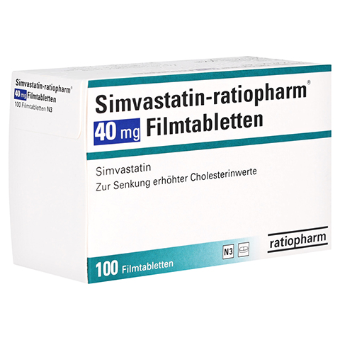 Simvastatin-ratiopharm 40mg 100 Stück N3