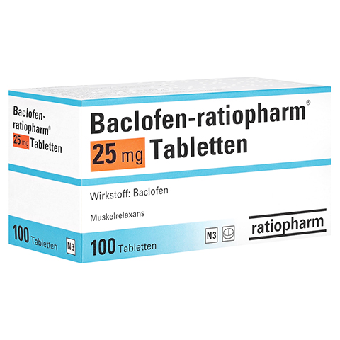 BACLOFEN-ratiopharm 25 mg Tabletten 100 Stück N3
