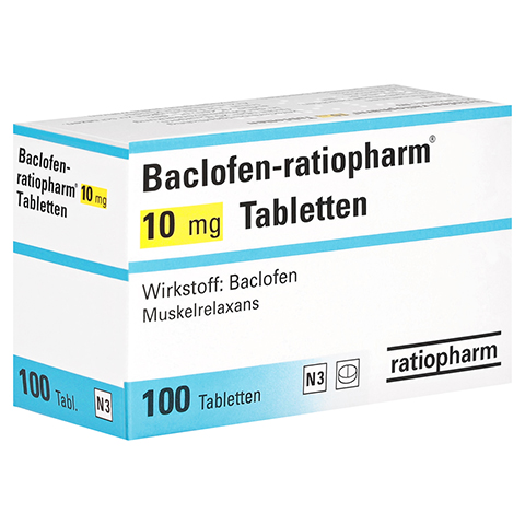 BACLOFEN-ratiopharm 10 mg Tabletten 100 Stck N3