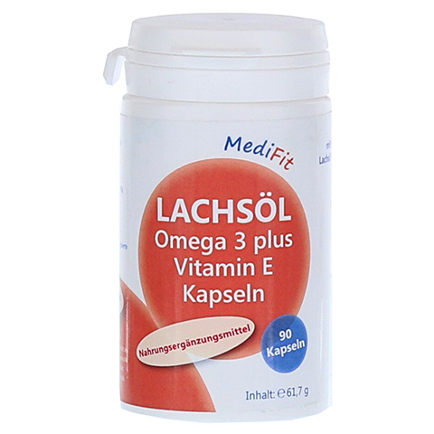 LACHSL OMEGA-3 plus Vitamin E Kapseln MediFit 90 Stck