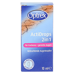 OPTREX ActiDrops 2in1 f.trockene+gereizte Augen 10 Milliliter - Vorderseite