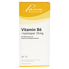 Vitamin B6-Injektopas 25mg 10x2 Milliliter N2 - Vorderseite