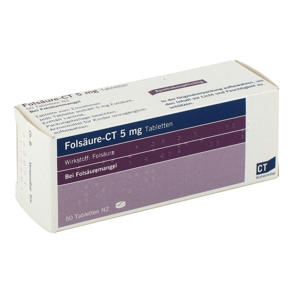 FOLSÄURE-CT 5 mg Tabletten 50 Stück N2 online bestellen - medpex
