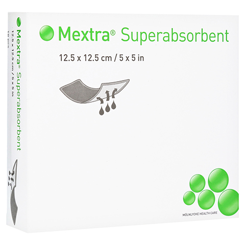 MEXTRA Superabsorbent Verband 12,5x12,5 cm 10 Stck