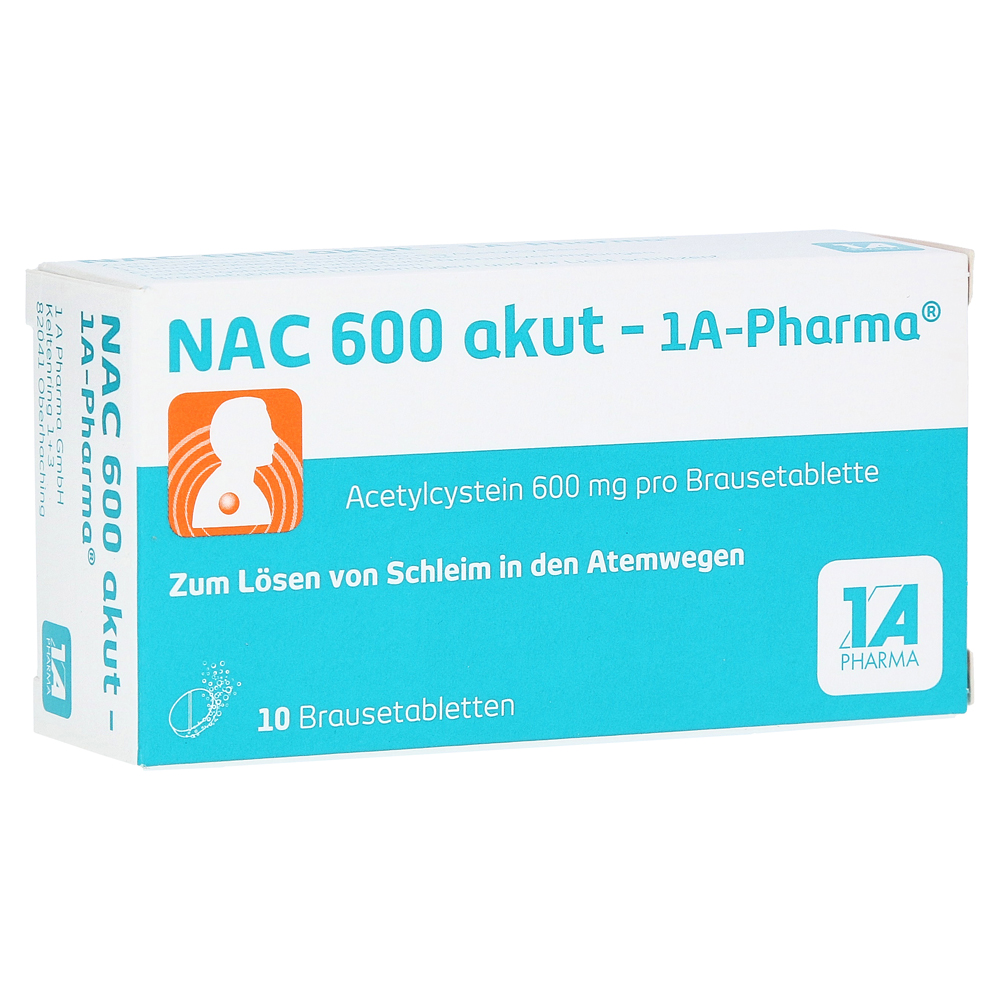 NAC 600 akut-1A Pharma Brausetabletten 10 Stück
