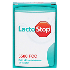 LACTOSTOP 5.500 FCC Tabletten Klickspender 120 Stck - Vorderseite