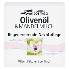 medipharma Olivenöl & Mandelmilch Regenerierende Nachtpflege 50 Milliliter - Vorderseite