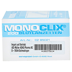 MONOCLIX Universal Blutlanzetten C285021 200 Stck - Linke Seite