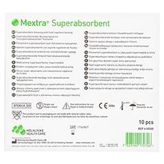 MEXTRA Superabsorbent Verband 12,5x12,5 cm 10 Stck - Rckseite