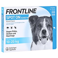 Frontline Spot On gegen Zecken und Flöhe bei Hunden 10 - 20 kg