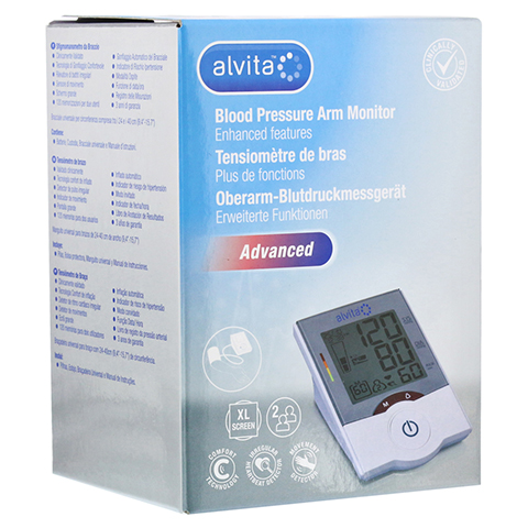ALVITA Oberarm Blutdruckmessgerät Advanced 1 Stück