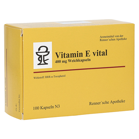 VITAMIN E VITAL 400 mg Rennersche Apotheke Weichk. 100 Stck N3